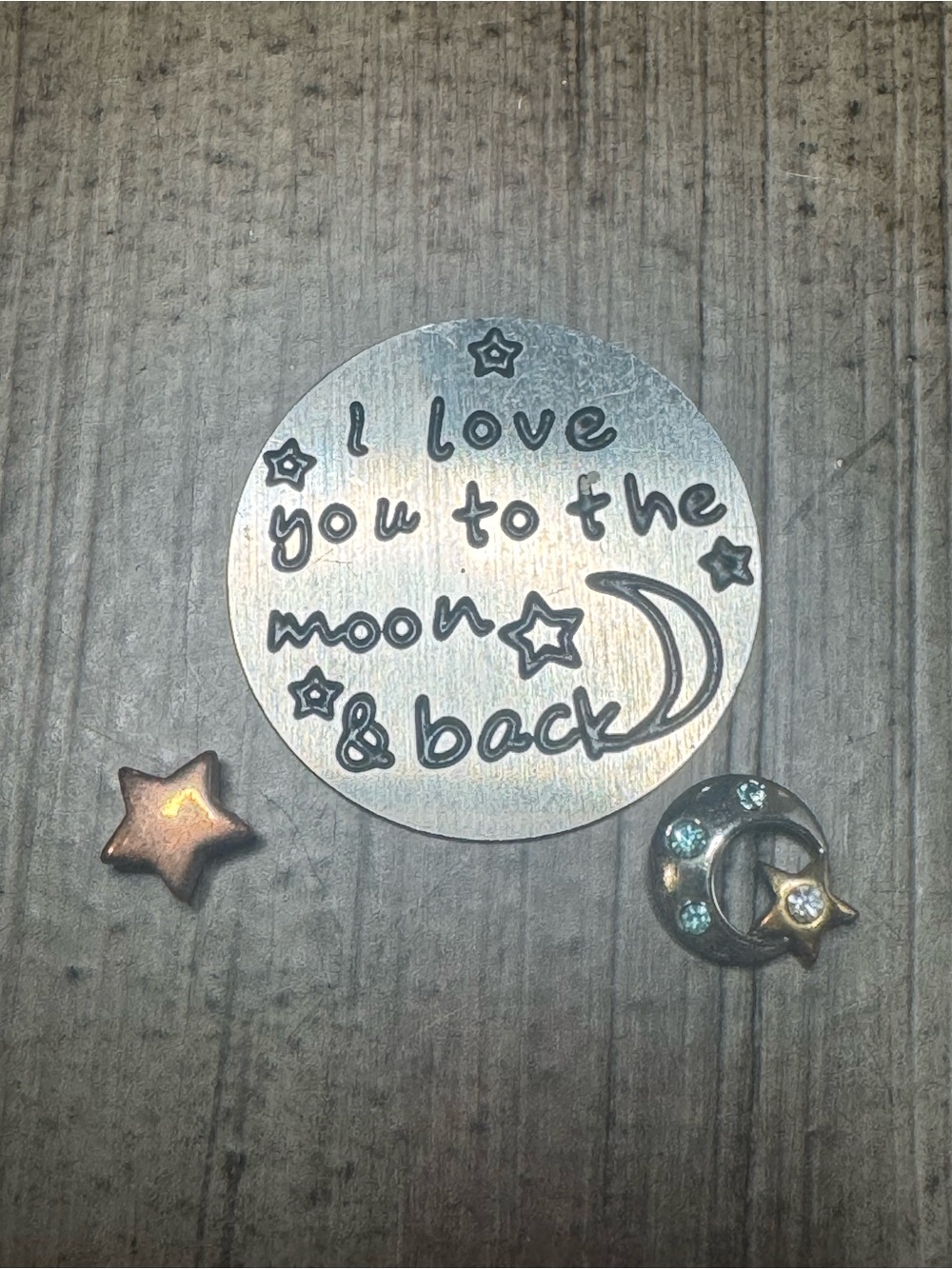 Origami Owl I Love You To The Moon And Back Large Plate And Charms